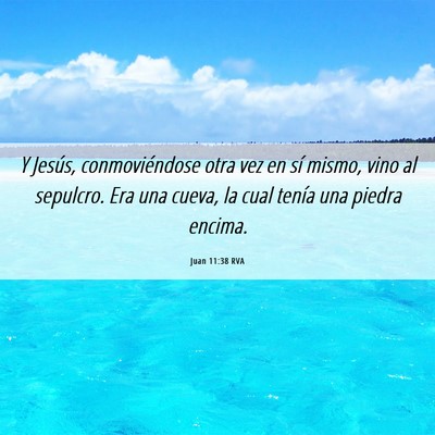 Picture 06 - Juan 11:38 RVA - Y Jesús, conmoviéndose otra vez en sí mismo, - Bible Verse Picture