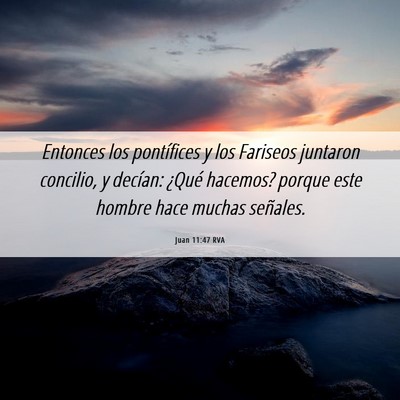 Picture 06 - Juan 11:47 RVA - Entonces los pontífices y los Fariseos juntaron - Bible Verse Picture