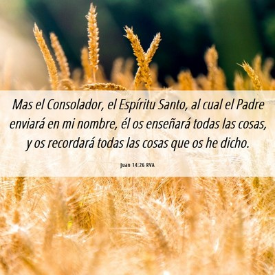 Picture 06 - Juan 14:26 RVA - Mas el Consolador, el Espíritu Santo, al cual el - Bible Verse Picture