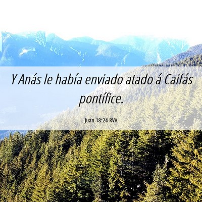 Picture 06 - Juan 18:24 RVA - Y Anás le había enviado atado á Caifás - Bible Verse Picture