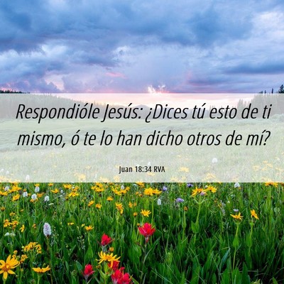 Picture 06 - Juan 18:34 RVA - Respondióle Jesús: ¿Dices tú esto de ti - Bible Verse Picture