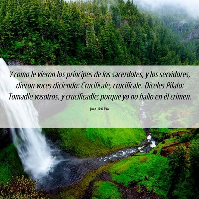 Picture 06 - Juan 19:6 RVA - Y como le vieron los príncipes de los - Bible Verse Picture