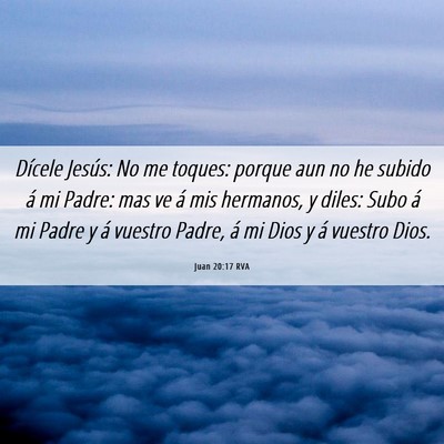 Picture 06 - Juan 20:17 RVA - Dícele Jesús: No me toques: porque aun no he - Bible Verse Picture