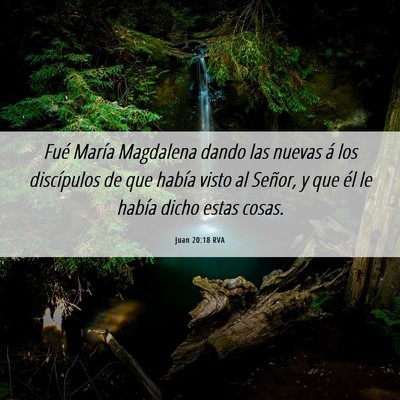 Picture 06 - Juan 20:18 RVA - Fué María Magdalena dando las nuevas á los - Bible Verse Picture