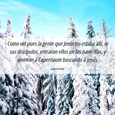 Picture 06 - Juan 6:24 RVA - Como vió pues la gente que Jesús no estaba - Bible Verse Picture