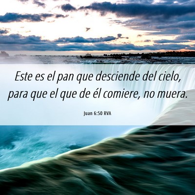 Picture 06 - Juan 6:50 RVA - Este es el pan que desciende del cielo, para que - Bible Verse Picture