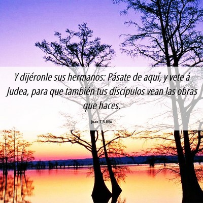 Picture 06 - Juan 7:3 RVA - Y dijéronle sus hermanos: Pásate de aquí, y - Bible Verse Picture