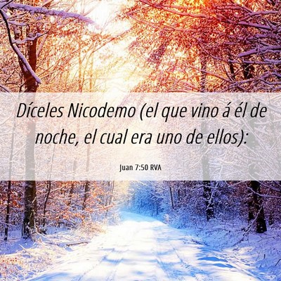 Picture 06 - Juan 7:50 RVA - Díceles Nicodemo (el que vino á él de noche, - Bible Verse Picture