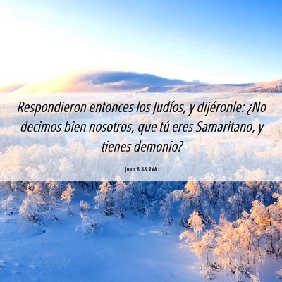 Picture 06 - Juan 8:48 RVA - Respondieron entonces los Judíos, y dijéronle: - Bible Verse Picture