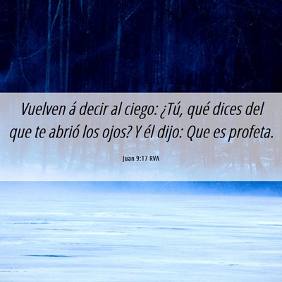 Picture 06 - Juan 9:17 RVA - Vuelven á decir al ciego: ¿Tú, qué dices del - Bible Verse Picture