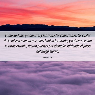 Picture 06 - Judas 1:7 RVA - Como Sodoma y Gomorra, y las ciudades comarcanas, - Bible Verse Picture