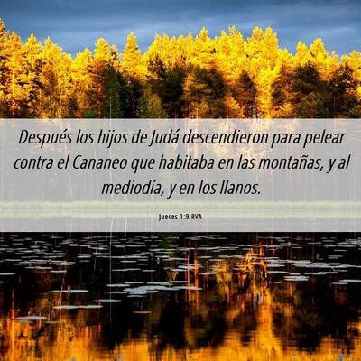 Picture 06 - Jueces 1:9 RVA - Después los hijos de Judá descendieron para - Bible Verse Picture