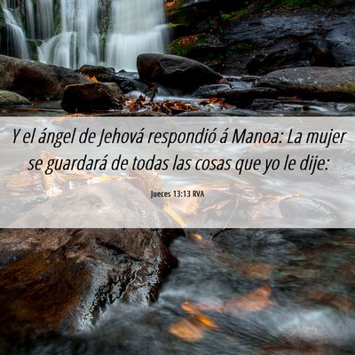 Picture 06 - Jueces 13:13 RVA - Y el ángel de Jehová respondió á Manoa: La - Bible Verse Picture