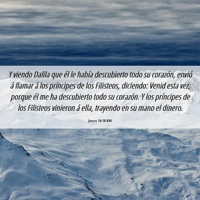Picture 06 - Jueces 16:18 RVA - Y viendo Dalila que él le había descubierto - Bible Verse Picture