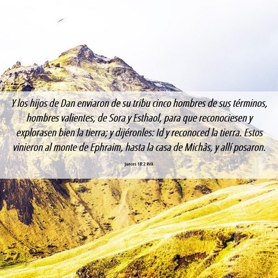 Picture 06 - Jueces 18:2 RVA - Y los hijos de Dan enviaron de su tribu cinco - Bible Verse Picture