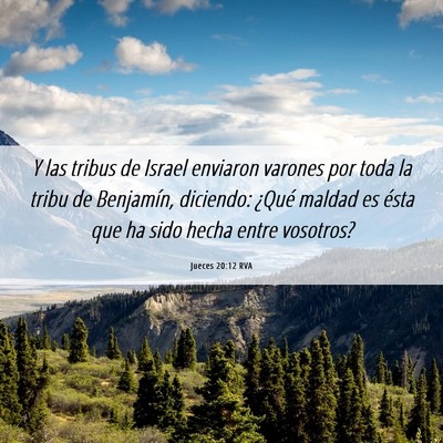Picture 06 - Jueces 20:12 RVA - Y las tribus de Israel enviaron varones por toda - Bible Verse Picture