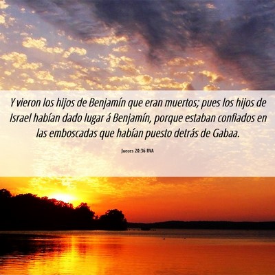 Picture 06 - Jueces 20:36 RVA - Y vieron los hijos de Benjamín que eran muertos; - Bible Verse Picture