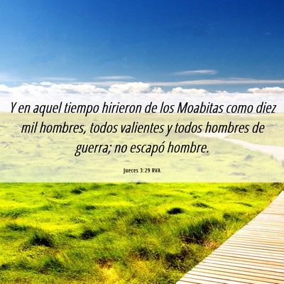 Picture 06 - Jueces 3:29 RVA - Y en aquel tiempo hirieron de los Moabitas como - Bible Verse Picture