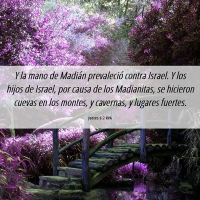 Picture 06 - Jueces 6:2 RVA - Y la mano de Madián prevaleció contra Israel. Y - Bible Verse Picture
