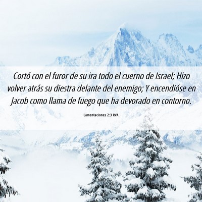 Picture 06 - Lamentaciones 2:3 RVA - Cortó con el furor de su ira todo el cuerno de - Bible Verse Picture
