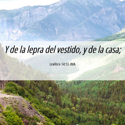 Picture 06 - Levítico 14:55 RVA - Y de la lepra del vestido, y de la - Bible Verse Picture