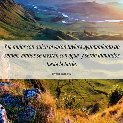 Picture 06 - Levítico 15:18 RVA - Y la mujer con quien el varón tuviera - Bible Verse Picture
