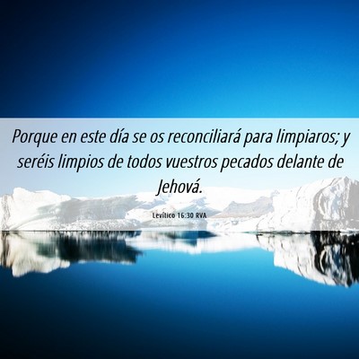 Picture 06 - Levítico 16:30 RVA - Porque en este día se os reconciliará para - Bible Verse Picture