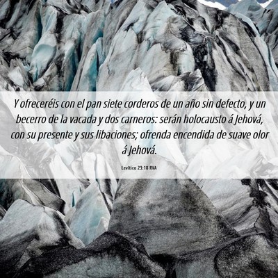 Picture 06 - Levítico 23:18 RVA - Y ofreceréis con el pan siete corderos de un - Bible Verse Picture