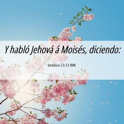 Picture 06 - Levítico 23:23 RVA - Y habló Jehová á Moisés, - Bible Verse Picture