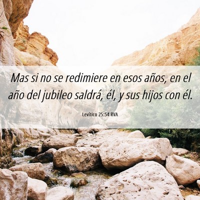 Picture 06 - Levítico 25:54 RVA - Mas si no se redimiere en esos años, en el año - Bible Verse Picture
