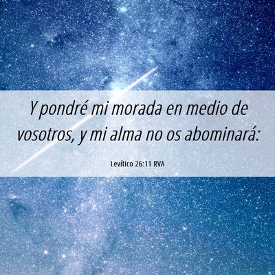 Picture 06 - Levítico 26:11 RVA - Y pondré mi morada en medio de vosotros, y mi - Bible Verse Picture
