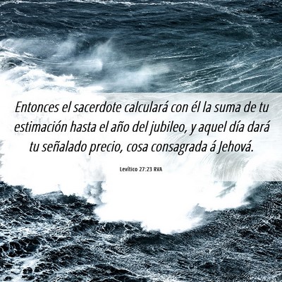 Picture 06 - Levítico 27:23 RVA - Entonces el sacerdote calculará con él la suma - Bible Verse Picture