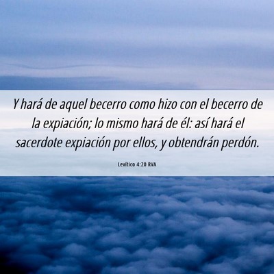 Picture 06 - Levítico 4:20 RVA - Y hará de aquel becerro como hizo con el becerro - Bible Verse Picture
