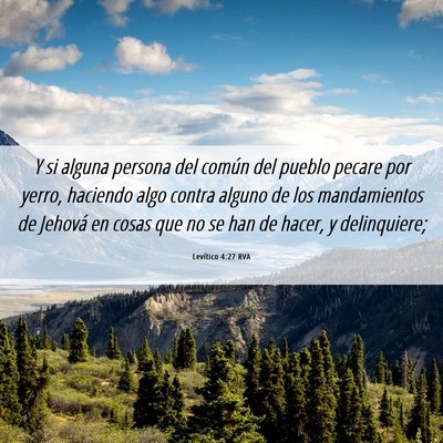 Picture 06 - Levítico 4:27 RVA - Y si alguna persona del común del pueblo pecare - Bible Verse Picture
