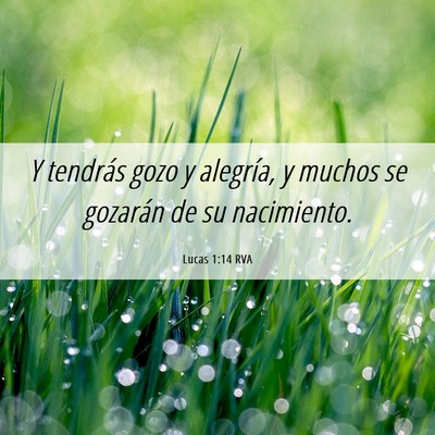 Picture 06 - Lucas 1:14 RVA - Y tendrás gozo y alegría, y muchos se gozarán - Bible Verse Picture