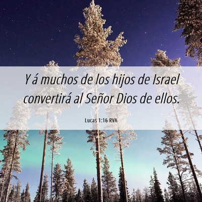 Picture 06 - Lucas 1:16 RVA - Y á muchos de los hijos de Israel convertirá al - Bible Verse Picture