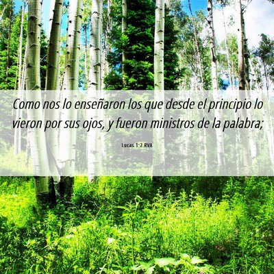 Picture 06 - Lucas 1:2 RVA - Como nos lo enseñaron los que desde el principio - Bible Verse Picture