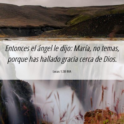 Picture 06 - Lucas 1:30 RVA - Entonces el ángel le dijo: María, no temas, - Bible Verse Picture