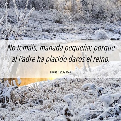 Picture 06 - Lucas 12:32 RVA - No temáis, manada pequeña; porque al Padre ha - Bible Verse Picture