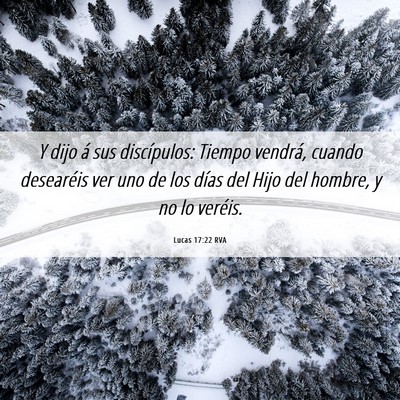 Picture 06 - Lucas 17:22 RVA - Y dijo á sus discípulos: Tiempo vendrá, cuando - Bible Verse Picture