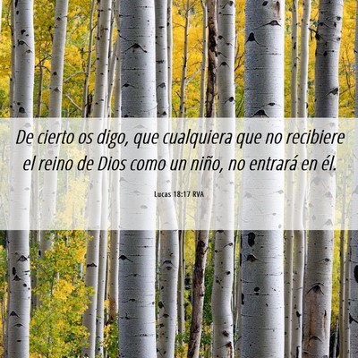 Picture 06 - Lucas 18:17 RVA - De cierto os digo, que cualquiera que no - Bible Verse Picture
