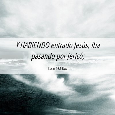 Picture 06 - Lucas 19:1 RVA - Y HABIENDO entrado Jesús, iba pasando por - Bible Verse Picture