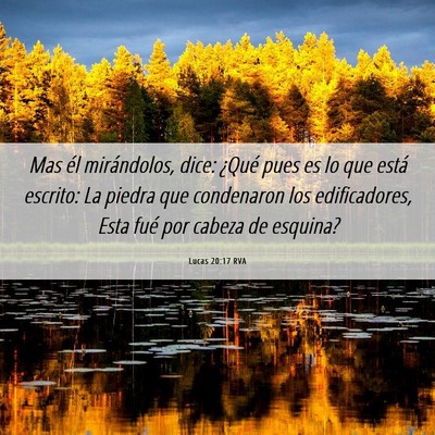 Picture 06 - Lucas 20:17 RVA - Mas él mirándolos, dice: ¿Qué pues es lo que - Bible Verse Picture