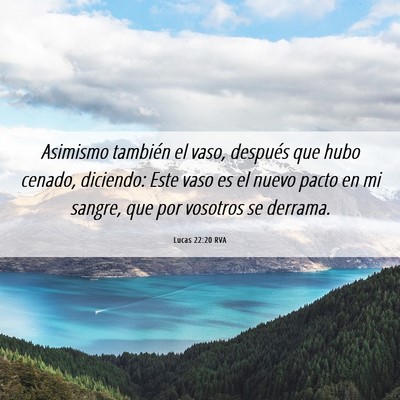 Picture 06 - Lucas 22:20 RVA - Asimismo también el vaso, después que hubo - Bible Verse Picture