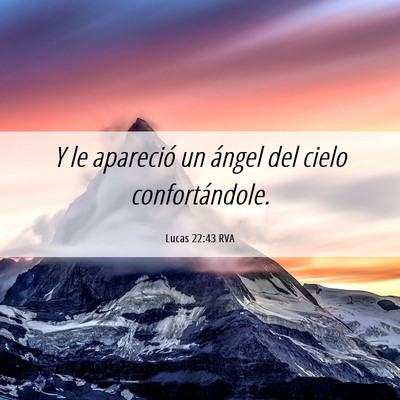 Picture 06 - Lucas 22:43 RVA - Y le apareció un ángel del cielo - Bible Verse Picture