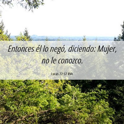 Picture 06 - Lucas 22:57 RVA - Entonces él lo negó, diciendo: Mujer, no le - Bible Verse Picture