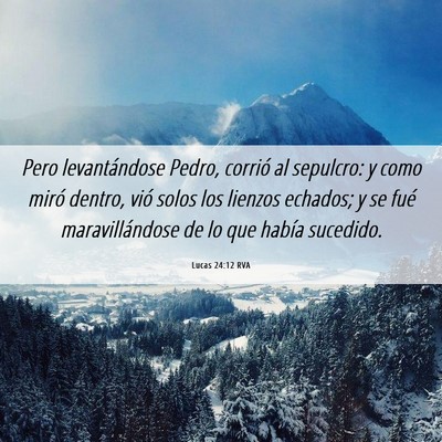 Picture 06 - Lucas 24:12 RVA - Pero levantándose Pedro, corrió al sepulcro: y - Bible Verse Picture