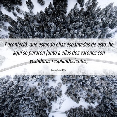 Picture 06 - Lucas 24:4 RVA - Y aconteció, que estando ellas espantadas de - Bible Verse Picture
