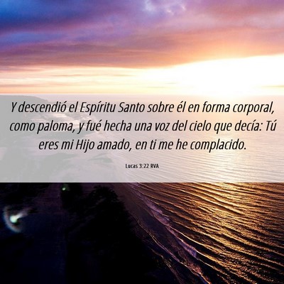 Picture 06 - Lucas 3:22 RVA - Y descendió el Espíritu Santo sobre él en - Bible Verse Picture