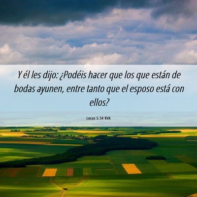 Picture 06 - Lucas 5:34 RVA - Y él les dijo: ¿Podéis hacer que los que - Bible Verse Picture